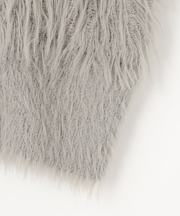 NAVE 【ReNAVE・洗える】メルティーシャギーニット カーディガン ライトグレー系