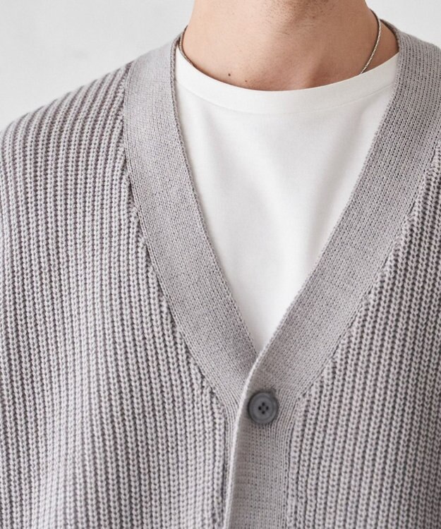 WEGO オーバーフィットカーディガン ライトグレー