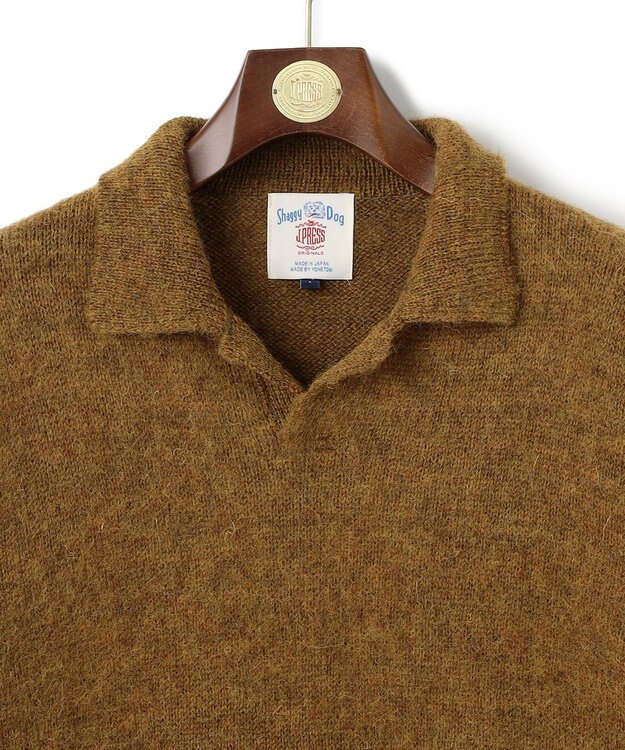 J.PRESS MEN 【J.PRESS ORIGINALS】Shaggy Dog Sweater Skipper Polo / Japan Made イエロー系