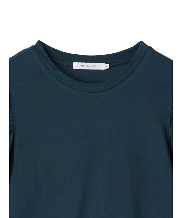 AMERICAN HOLIC ドルマンギャザー７分袖カットプルオーバー Ivory