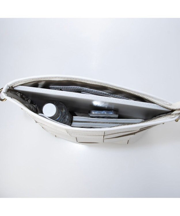 UNBILLION ピークスピーク PEAKS PEAK / 牛革パッチワーク口折れ2wayショルダー アイボリー