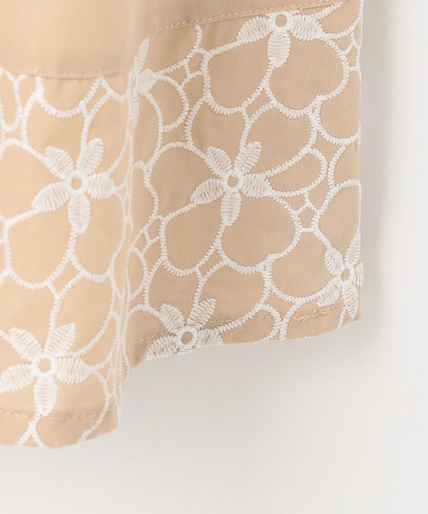 組曲 KIDS 【110-140㎝】フラワーパネルボーダー ワンピース ベージュ系