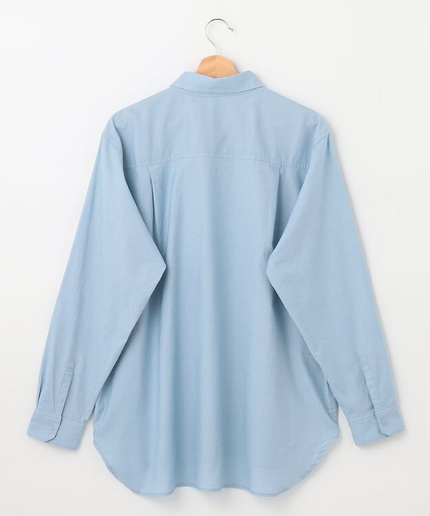 SHARE PARK MENS 【UVカット・撥水・ストレッチ】イージーデニムレギュラーカラーシャツ サックスブルー系