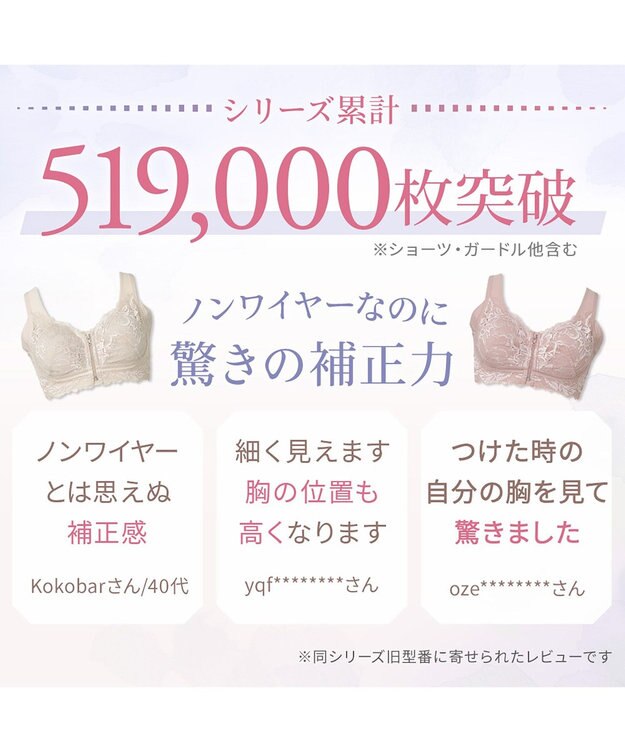 BRADELIS New York 【BRADELIS NewYork peace / ノンワイヤー・フロント留め・スッキリ着痩せ】細く見えるフロントファスナーブラ23 S～5L ミルクベージュ