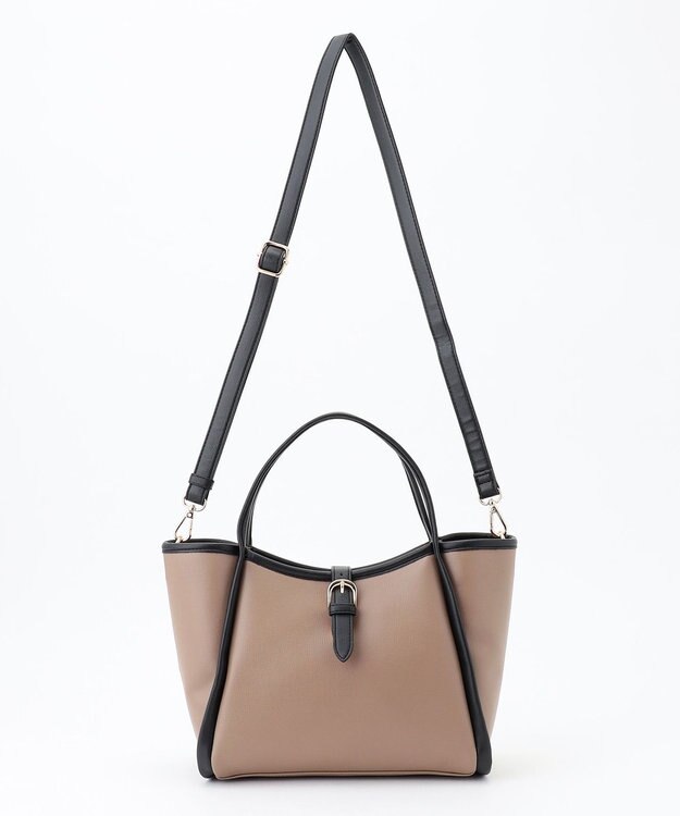 ANY SIS 【2WAY】ベルトベーシック トートバッグ モカ×ブラック