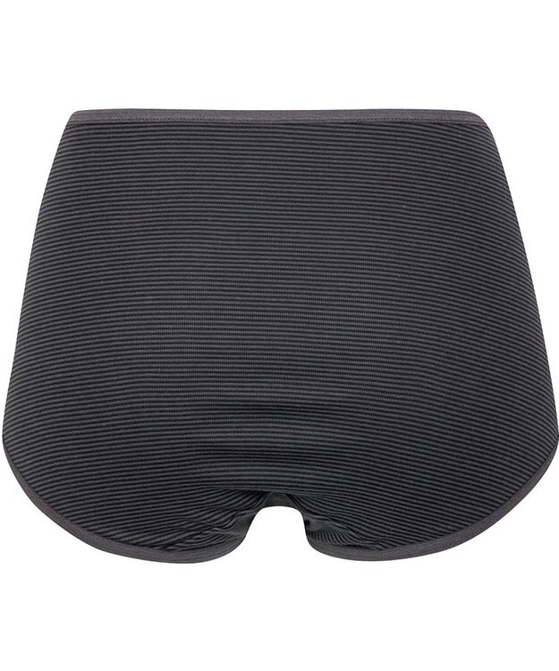 Wing ショーツ 綿混(身生地部) ここちよいフィット感 ムレにくい(身生地部) 【デイリーフィット 綿混ボーダー】 はきこみ丈ふかめ EC3650 ウイング／ワコール ダークブラウン