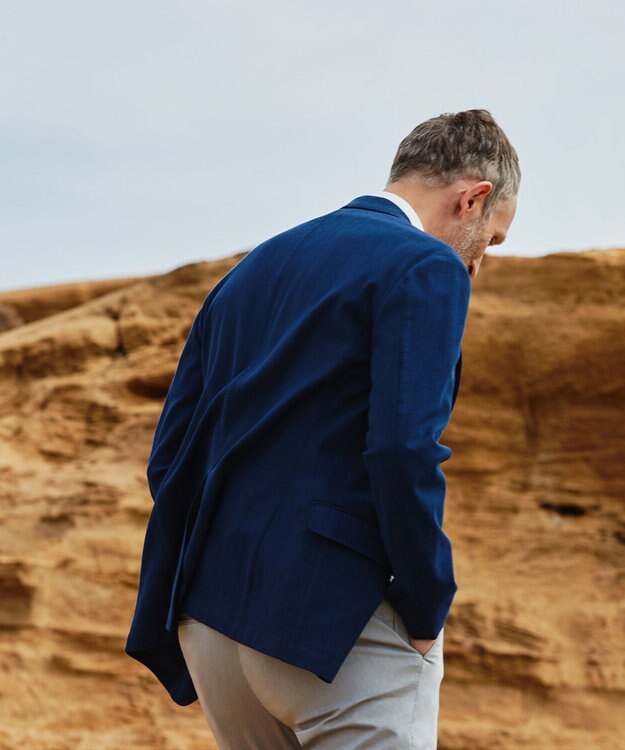 GOTAIRIKU 出張や旅行にも最適な軽量感【MARLANE】 カーディガンジャケット ダルブルー系8