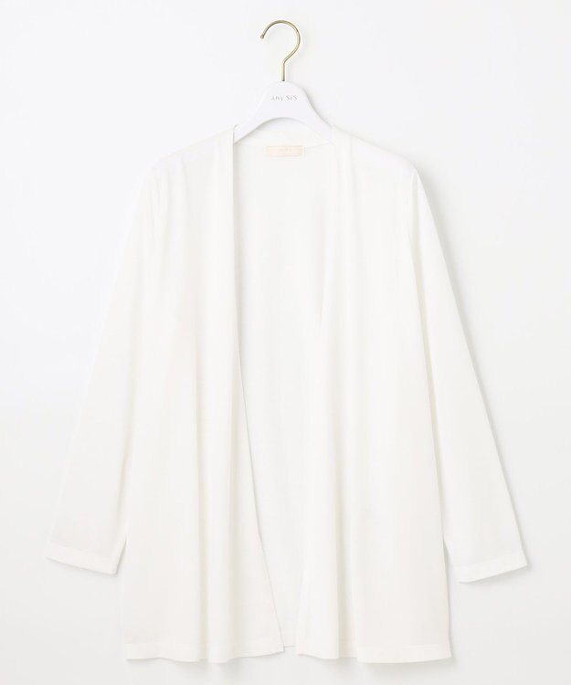 ANY SIS 【洗える】サラサラ着流し カーディガン オフホワイト
