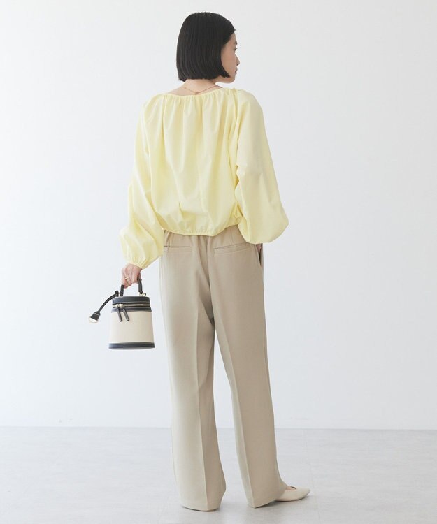 AMERICAN HOLIC イージーケアオフショルダーギャザーブラウス Yellow