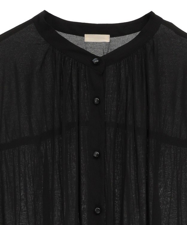 CRAFT STANDARD BOUTIQUE ヴィンテージボイル袖シャーリングワンピース Black