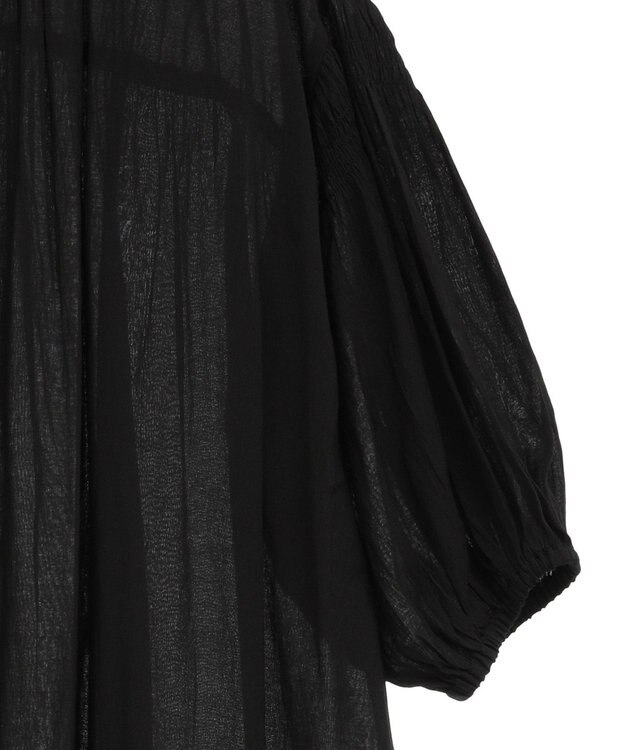 CRAFT STANDARD BOUTIQUE ヴィンテージボイル袖シャーリングワンピース Black