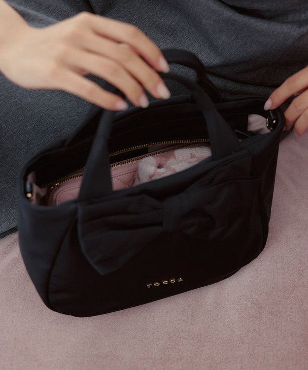 TOCCA RIBBON CUBE NYLON MINI TOTE ミニトートバッグ【古畑星夏さん着用】 ブラック系