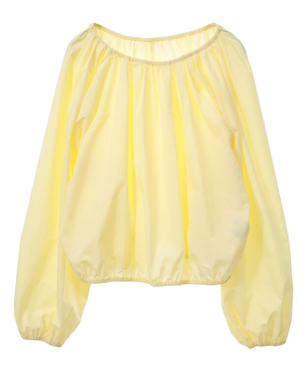 AMERICAN HOLIC イージーケアオフショルダーギャザーブラウス Yellow