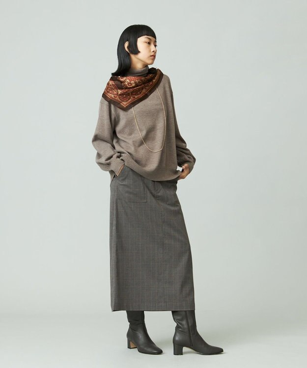 J.PRESS YORK STREET 【WOMEN】ANTI PILLING WOOL ロールネックニット ブラウン系