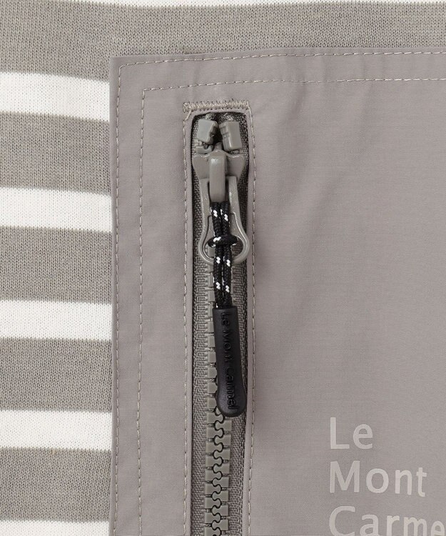 SHARE PARK MENS 【UNISEX】ボートネックボーダーＴシャツ（L・XLサイズ） グレージュ×オフボーダー