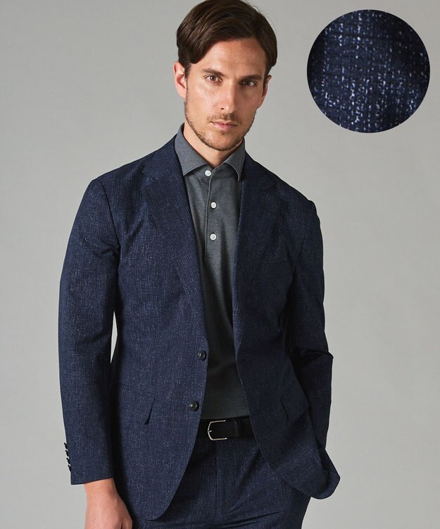 GOTAIRIKU 圧倒的清涼感・８つの機能美【接触冷感/通気性/軽量/撥水…等】クールドッツ セットアップジャケット（24年モデル） ネイビー系8