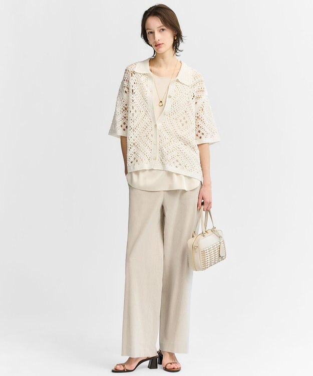 23区 【Oggi掲載】バスケットメッシュ ボストンバッグ ベージュ系