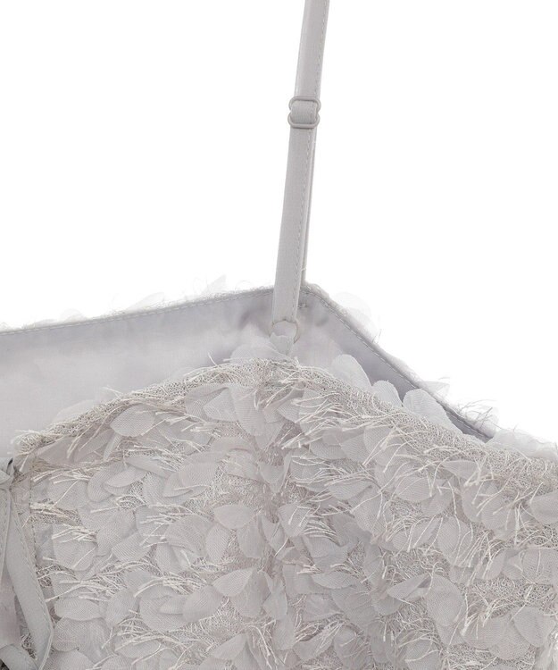 earth music&ecology フリンジミックスチュールビスチェ Light Gray