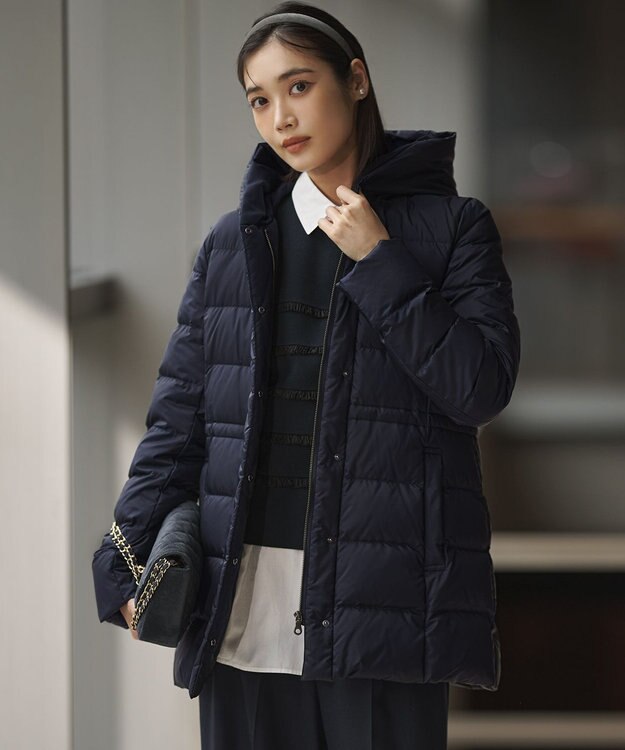 新色追加/洗える/撥水加工】シレータフタ ミドル丈 ダウンコート / 23 新色追加/洗える/撥水加工】シレータフタ ミドル丈 ダウンコート / 23