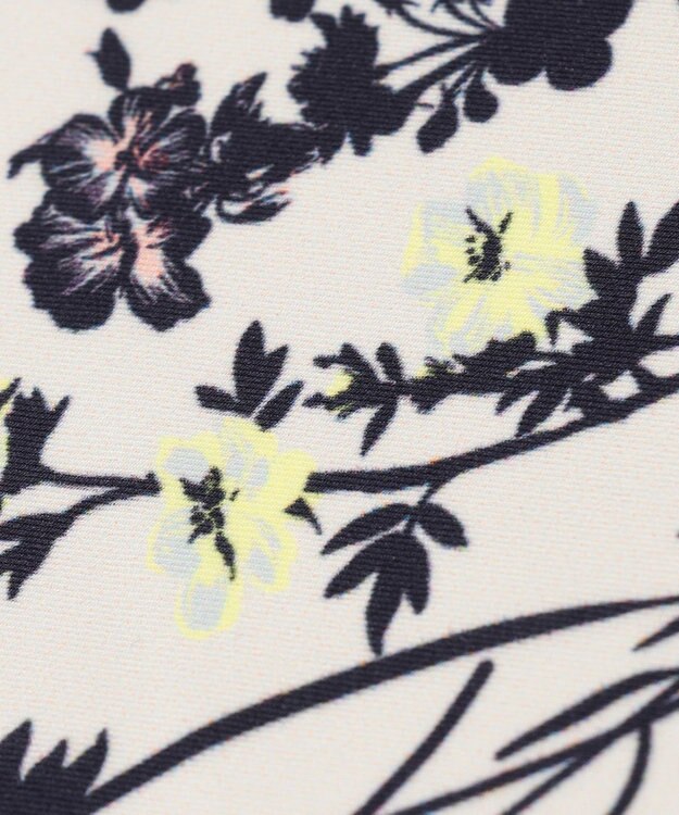 自由区 シルクプリント スカーフ イエロー系1