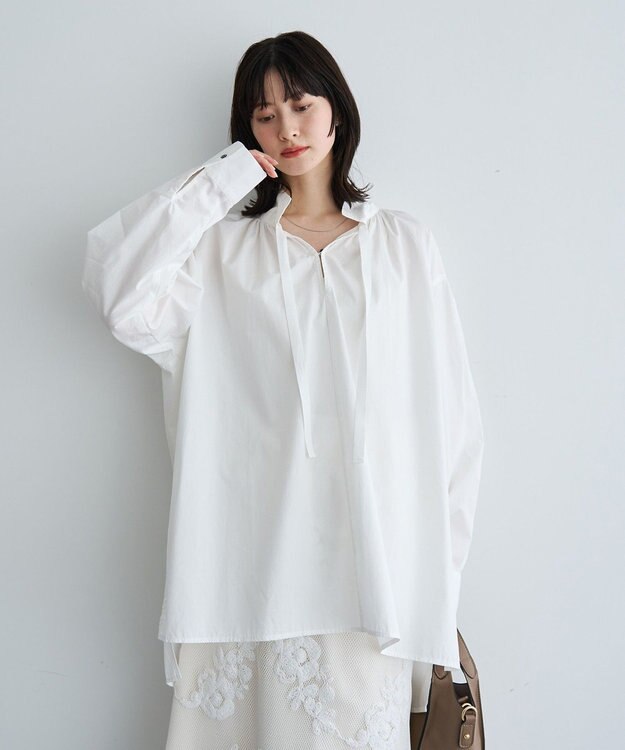 YECCA VECCA タイプライタースキッパーオーバーシャツ Off White