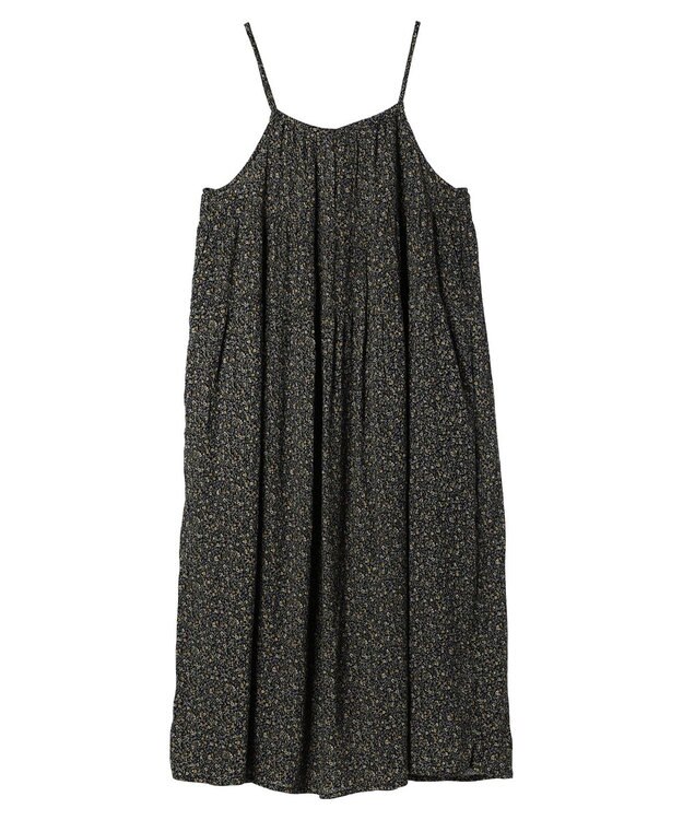 Green Parks 楊柳クレープボリュームキャミワンピース Yellow