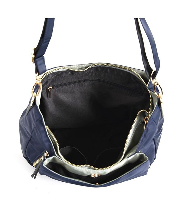 LA BAGAGERIE 【MONICA】ナイロン2WAYショルダーバッグ ネイビー