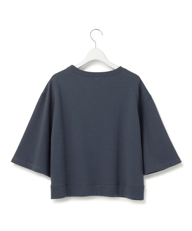 23区 S 【洗える】ライトコットンテリー ワイドスリーブ ロゴ カットソー ダルブルー系