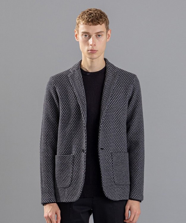 JOSEPH HOMME ストロータックステッチ　ニットジャケット ブラック系3