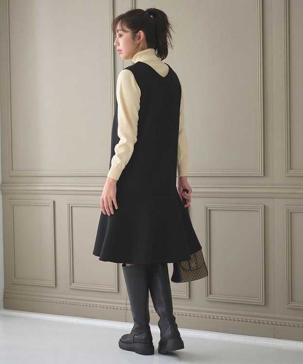 Feroux 【古畑星夏さん着用】フリルネックタートル ニット アイボリー系