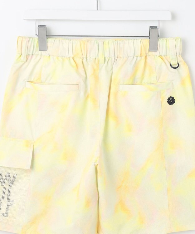 PW CIRCULUS 【MEN】タイダイ メッシュカーゴショーツ ゴルフ イエロー系5
