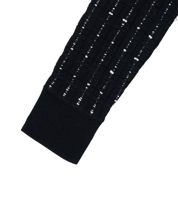 JOSEPH 【洗える】フラグメントストライプ　モックネックニット Black/Ivory