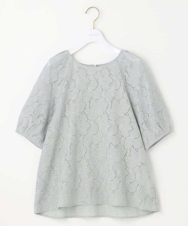ANY SIS S 【洗える】ラグランレースＴ ブラウス ミント