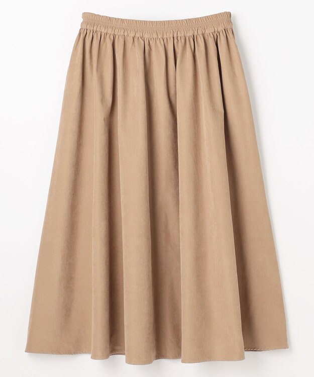 ANY L 【2SET】バイカラーニット×スエードスカートセット ブラック×キャメル