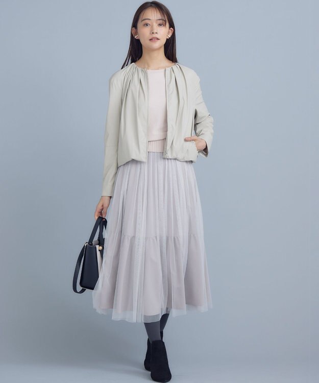 組曲 【5色展開・UVケア】スタイルアップ ドルマンスリーブ ニット ピンクベージュ系