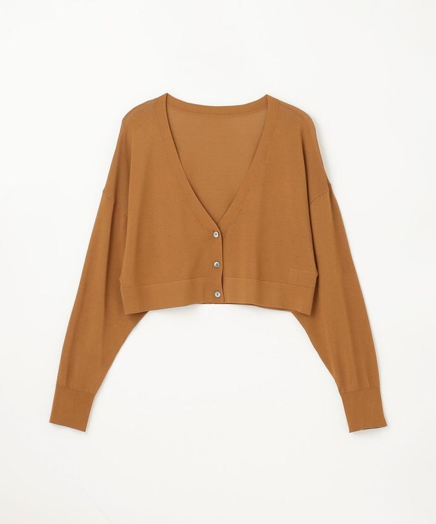 GRACE CONTINENTAL ショートドルマンニットカーディガン ブラウン