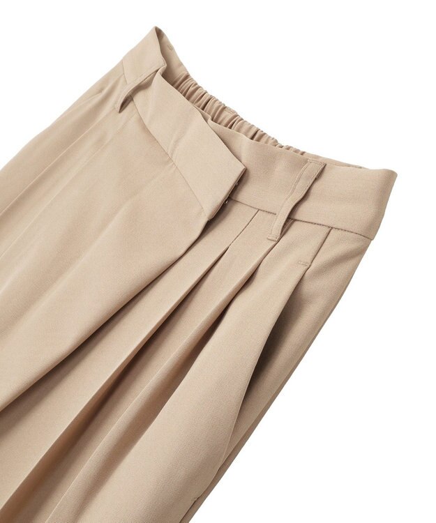 Green Parks アシメウエストタックパンツ Beige