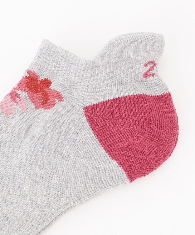 23区GOLF 【WOMEN】花モチーフアンクルソックス ライトグレー系