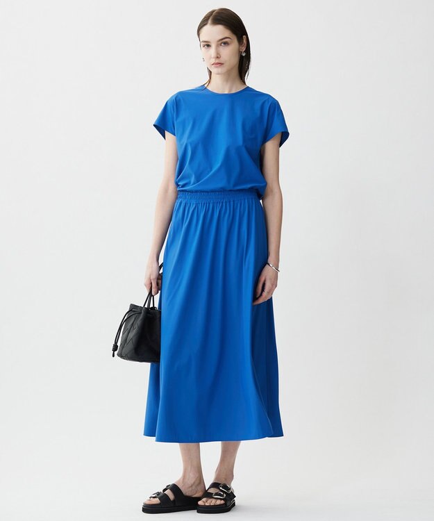 ICB 【WEB限定カラーあり・UVカット・接触冷感・速乾】マットスキューバ フレアスカート ラピスラズリ系