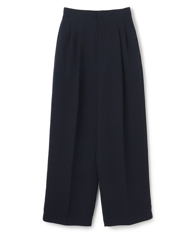 uncrave 【防しわ・洗濯機洗い可】ウォッシャブル ダブルクロス ワイドパンツ（uncrave STANDARD） ネイビー