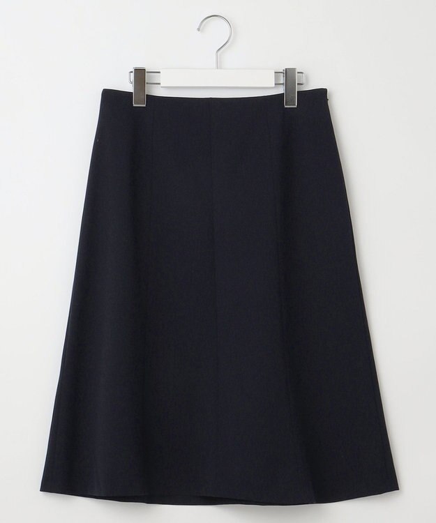 J.PRESS LADIES S T/Rアルガンシルク フレア スカート ネイビー系
