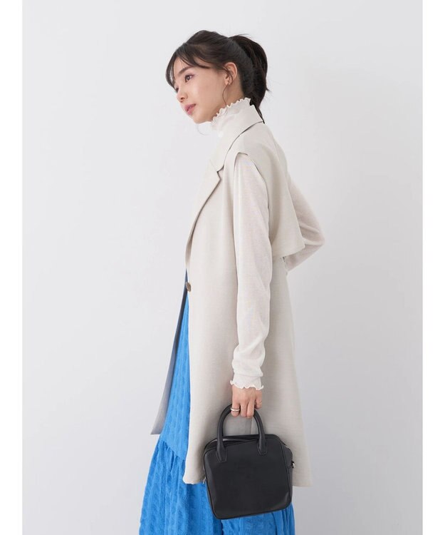 earth music&ecology バックデザインジレ Beige