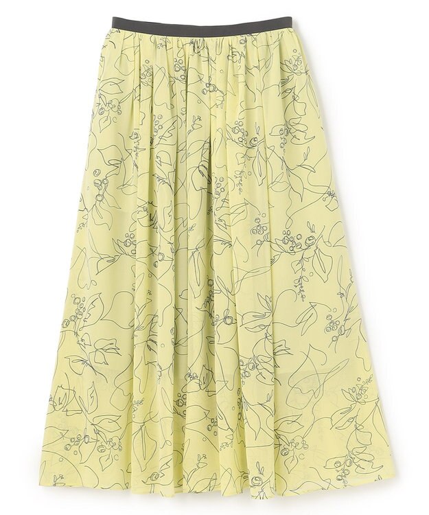 BEIGE， DRACAENA / ギャザースカート Lime x Slate