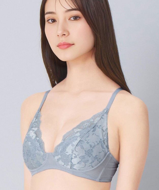 Wing ノンワイヤーブラ ここちよいつけごこち 気になる姿勢を意識しやすく 【キモチ上向きブラ】 ブラジャー KB7200 ウイング／ワコール グレイッシュブルー