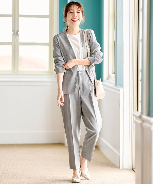 ANY SIS 【UVケア】プレーティングジャージー フレアスリーブ カットソー オフホワイト