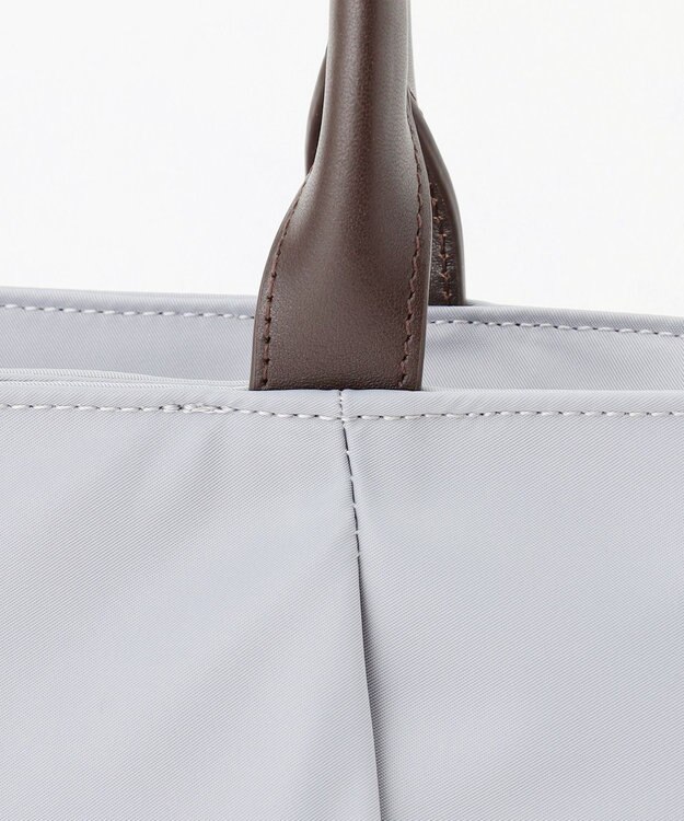 J.PRESS LADIES 【A4サイズ収納可】 ナイロン トート バッグ ライトグレー系