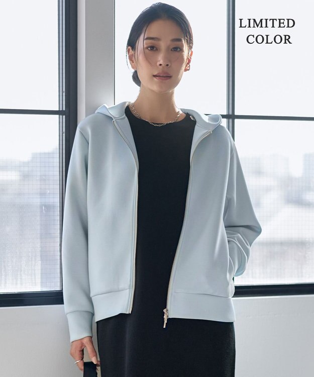 ICB 【WEB限定カラーあり】ソフトダンボール ジップアップ フーディ サックスグレー［WEB限定］