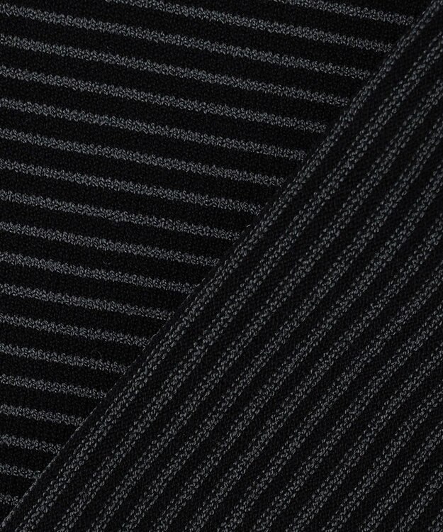 JOSEPH HOMME 【新柄】リュクスレーヨンボーダー　クルーネック半袖ニット グレー系1