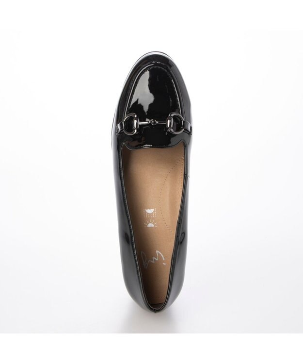 ing <ing>【WEB限定】【レイン対応】ヒールアップビットローファー ブラックエナメル