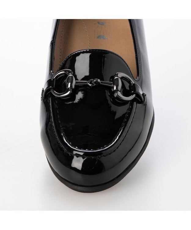 ing <ing>【WEB限定】【レイン対応】ヒールアップビットローファー ブラックエナメル